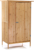 Armadio Wiltec da giardino a un anta in Capanno degli attrezzi x x legno per esterno 92 57 154 cm