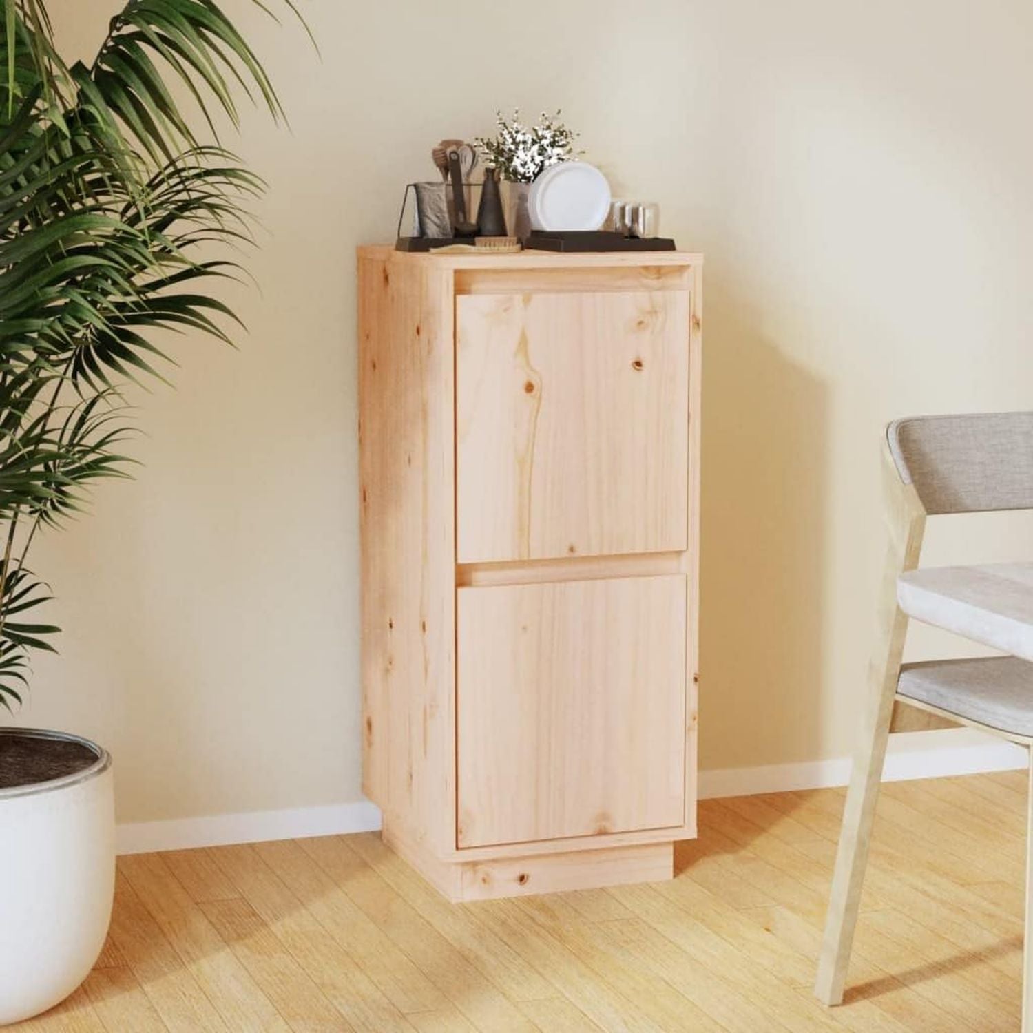 Credenza Casa Giardino cm Massello Pino 31.5 x 34 x 75 Legno