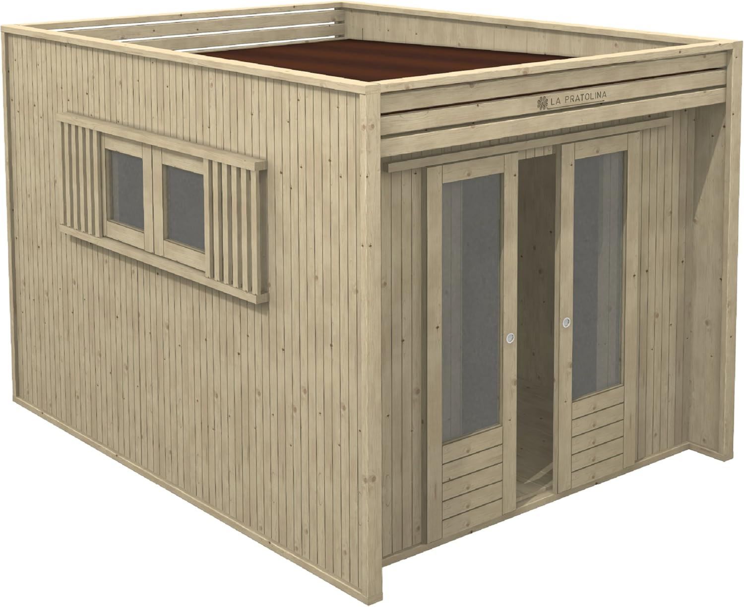 Casetta Moderna da Giardino 2.5x3 Legno di Alta qualit¨¤ Modello CUBO ad Uso ricovero Attrezzi bricolage spogliatoio