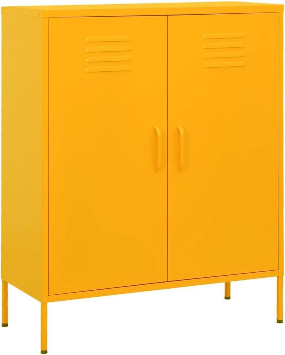 Armadietto Casa Giardino di Immagazzinaggio Giallo Senape 5 cm Acciaio 80 x 35 x 101